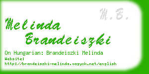 melinda brandeiszki business card